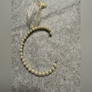 Elegant Pearl Ornament with Ribbon